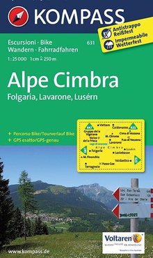 KOMPASS Wanderkarte 631 Alpe Cimbra, Folgaria, Lavarone, Lusérn, KOMPASS-Wanderkarten