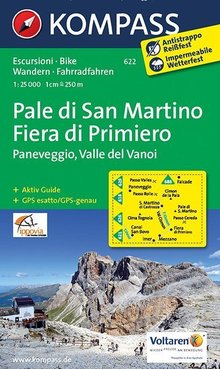 Pale di San Martino - Fiera di Primiero - Paneveggio - Valle del Vanoi, MAIRDUMONT: KOMPASS-Wanderkarten