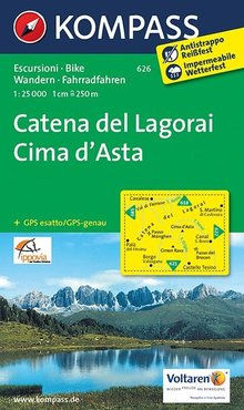 KOMPASS Wanderkarte Catena del Lagorai - Cima d'Asta, MAIRDUMONT: KOMPASS-Wanderkarten