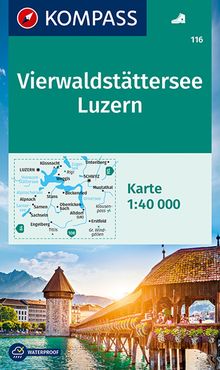 116 Vierwaldstätter See, Luzern 1:40.000, KOMPASS Wanderkarte