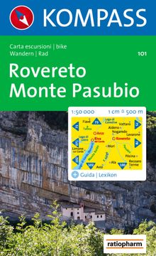 101 Rovereto - Monte Pasubio 1:50.000, KOMPASS Wanderkarte