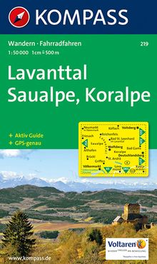 219 Lavanttal - Saualpe - Koralpe 1:50.000, KOMPASS Wanderkarte