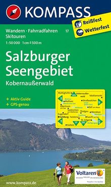 17 Salzburger Seengebiet - Kobernaußerwald 1:50.000, KOMPASS Wanderkarte