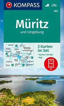 855 Müritz und Umgebung (2 Karten) 1:50.000, KOMPASS Wanderkarten-Set