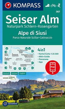 KOMPASS Wanderkarte Seiser Alm, Naturpark Schlern-Rosengarten, Alpe di Siusi, MAIRDUMONT: KOMPASS-Wanderkarten