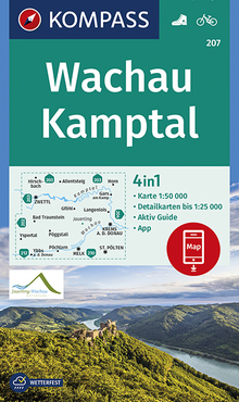 KOMPASS Wanderkarte Wachau, Kamptal, KOMPASS-Wanderkarten