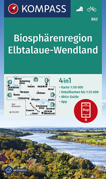 KOMPASS Wanderkarte Biosphärenregion Elbtalaue-Wendland, MAIRDUMONT: KOMPASS-Wanderkarten