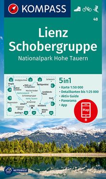 48 Lienz, Schobergruppe, Nationalpark Hohe Tauern 1:50.000, KOMPASS Wanderkarte