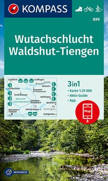 899 Wutachschlucht, Waldshut, Tiengen 1:25.000, KOMPASS Wanderkarte