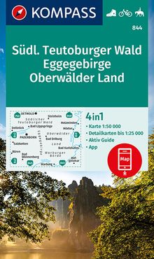 844 Südlicher Teutoburger Wald - Eggegebirge - Oberwälder Land 1:50.000, KOMPASS Wanderkarte