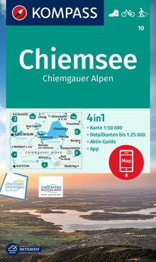 10 Chiemsee, Chiemgauer Alpen 1:50.000, KOMPASS Wanderkarte