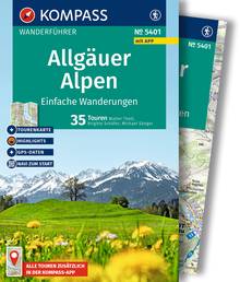 Allgäuer Alpen, einfache Wanderungen, 35 Touren mit Extra-Tourenkarte, MAIRDUMONT: KOMPASS Wanderführer