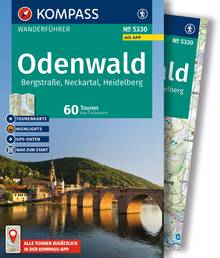 Odenwald, Bergstraße, Neckartal, Heidelberg, 60 Touren mit Extra-Tourenkarte, MAIRDUMONT: KOMPASS Wanderführer