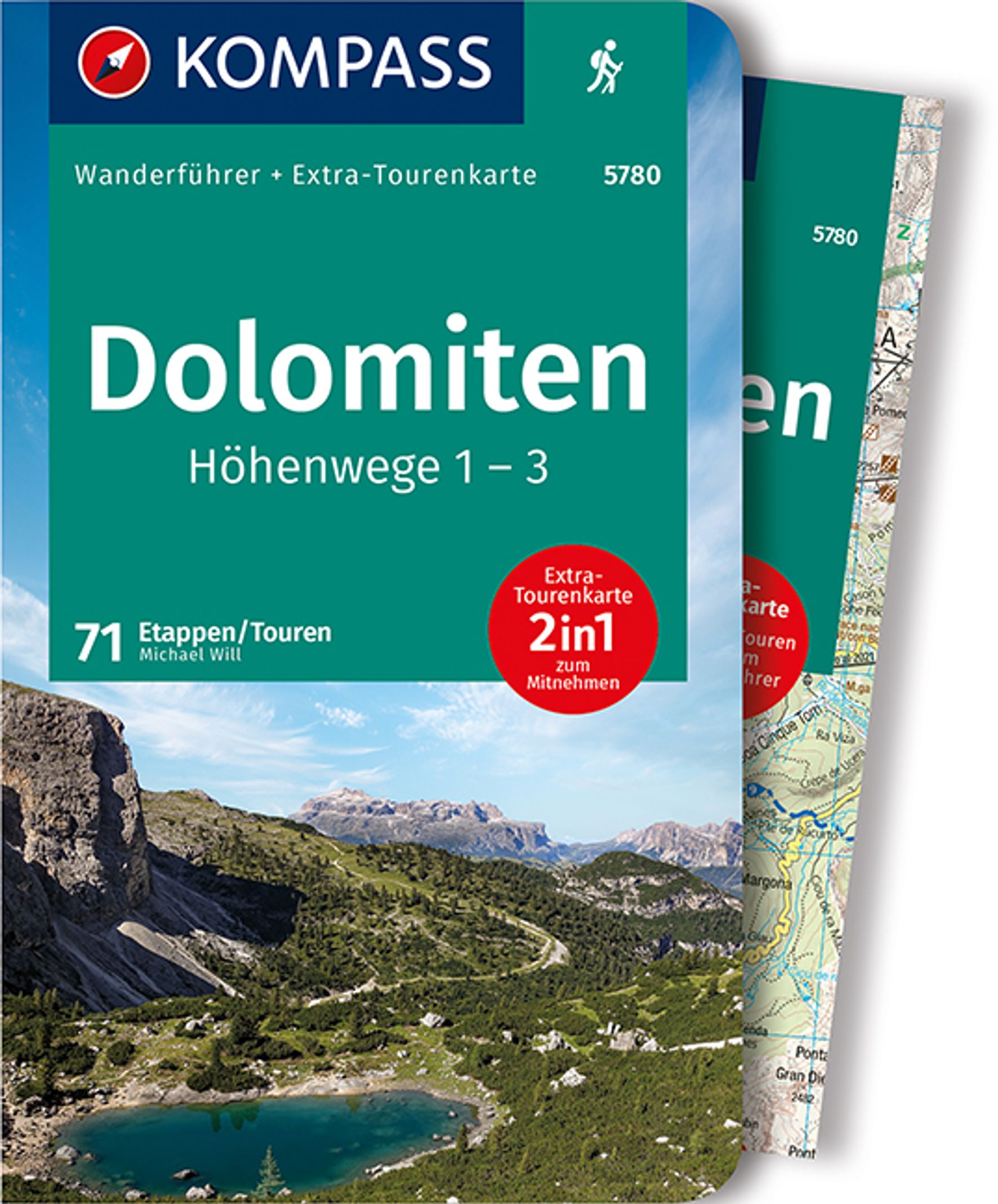 MAIRDUMONT Dolomiten Höhenweg 1 bis 3, 71 Touren mit Extra-Tourenkarte