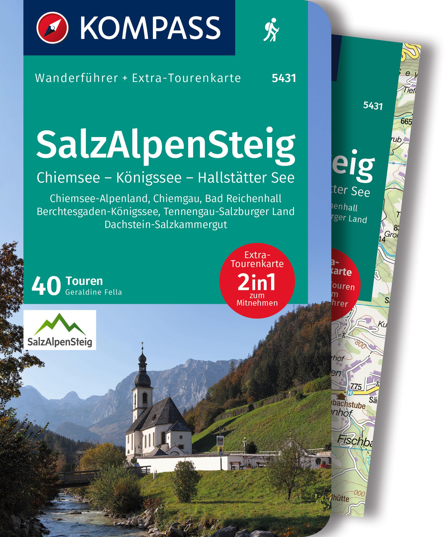 MAIRDUMONT SalzAlpenSteig, Chiemsee, Königssee, Hallstätter See, 40 Touren mit Extra-Tourenkarte