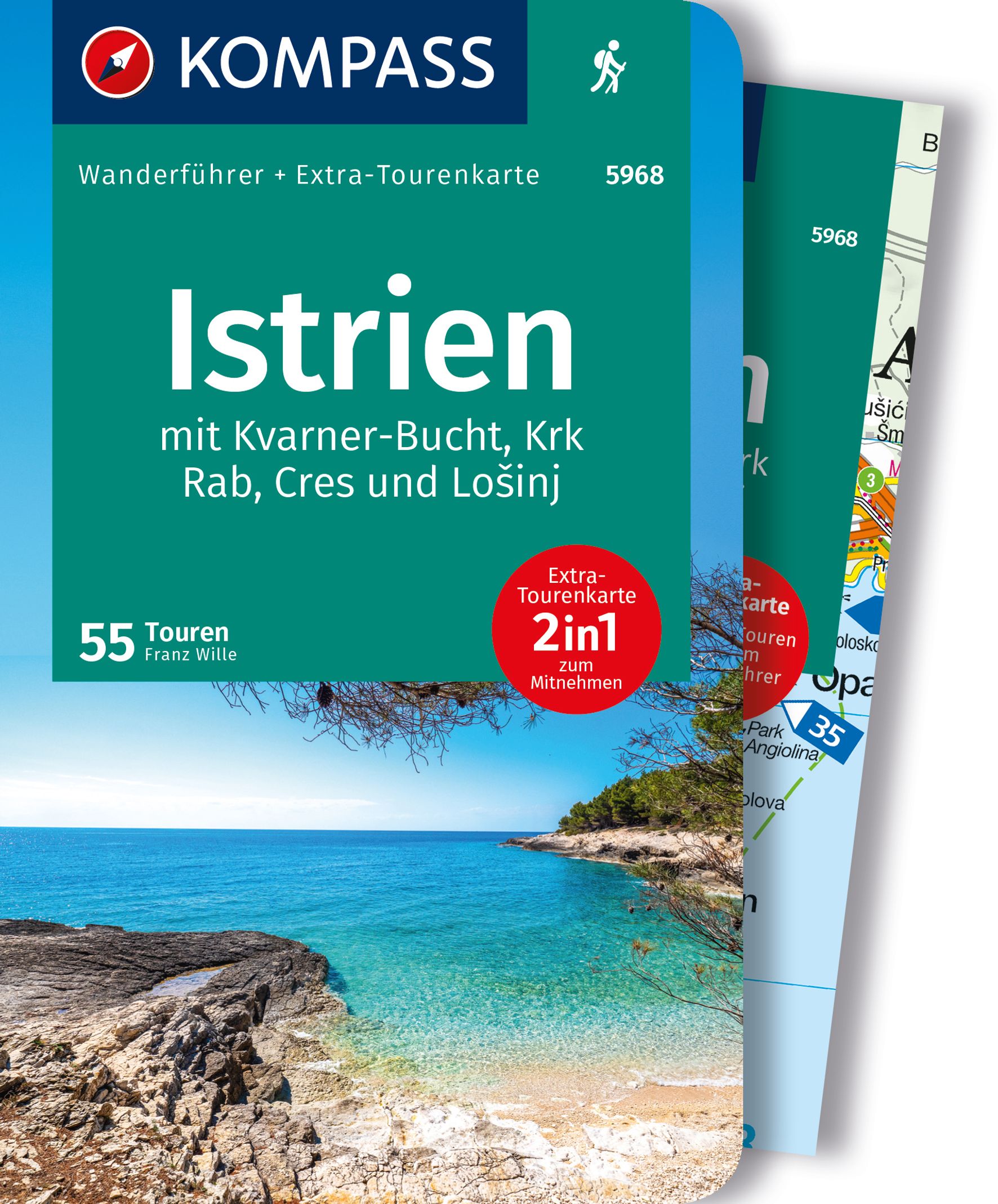 MAIRDUMONT Istrien mit Kvarner-Bucht, Krk, Rab, Cres und Losinj, 55 Touren mit Extra-Tourenkarte