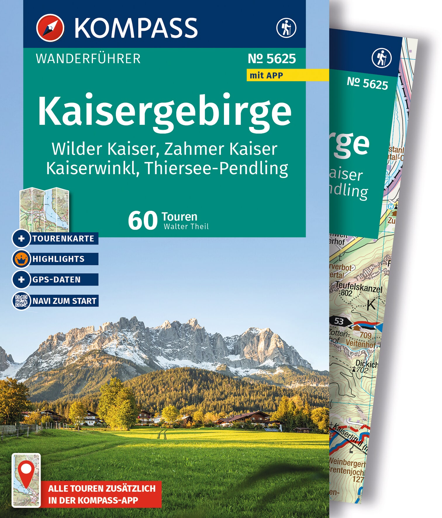 MAIRDUMONT Kaisergebirge, Wilder Kaiser, Zahmer Kaiser, Kaiserwinkl, Thiersee-Pendling,60 Touren mit Extra-Tourenkarte